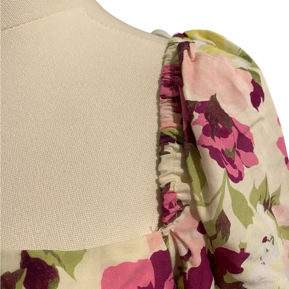 Floral Puff Sleeve Top - Picture 3 of 10